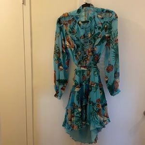 Floral open back dress